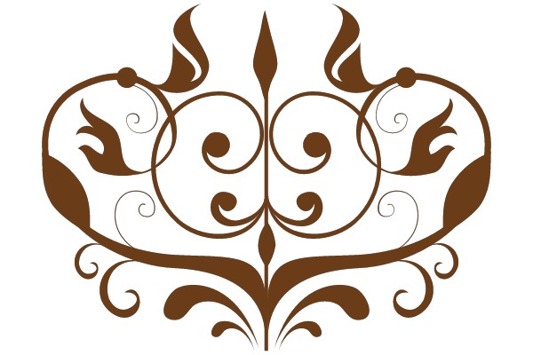 Symmetrical Brown and White Pattern
