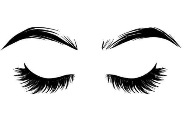 Stylized Eyelashes: A Close-up Artwork