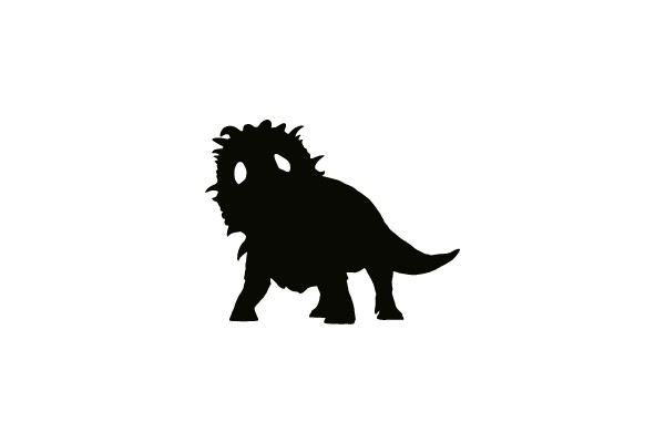 Silhouette of a Stegosaurus