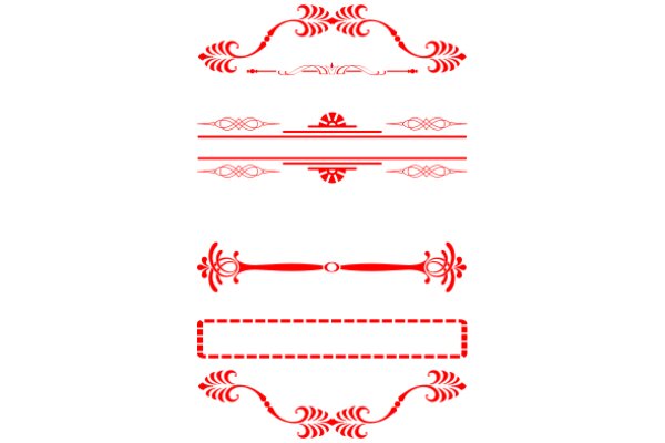 Elegant Red Decorations: A Collection of Artistic Designs