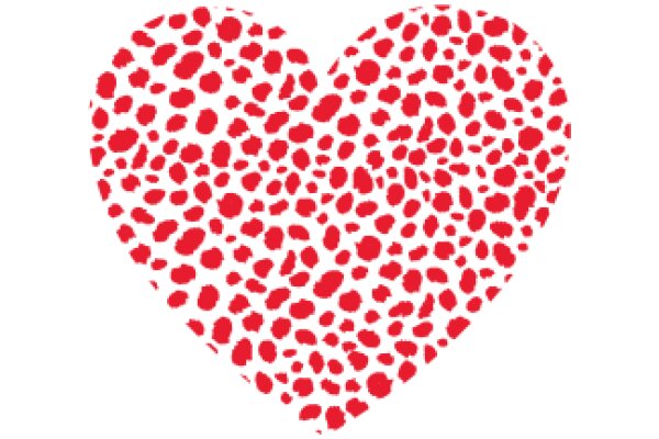 Vibrant Red Polka Dot Heart