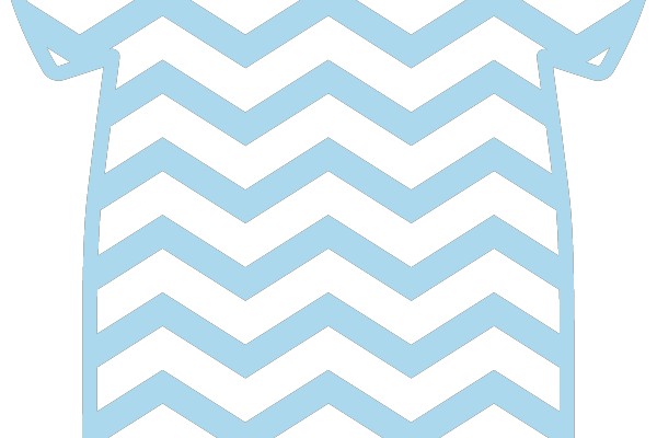 Blue and White Chevron Pattern Baby Onesie