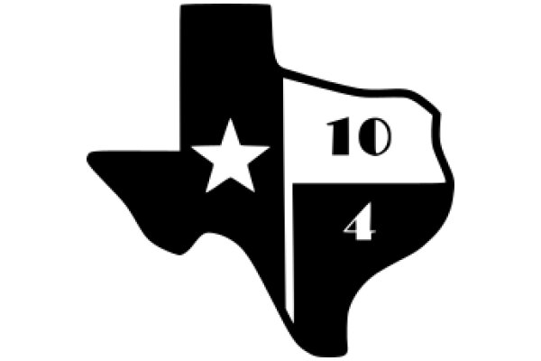 Icon of the State of Texas with the Number 10 and the Number 4