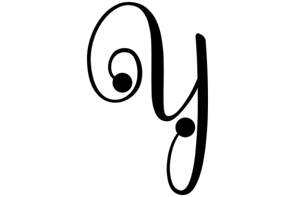 Stylized Letter Y with a Swirl Design