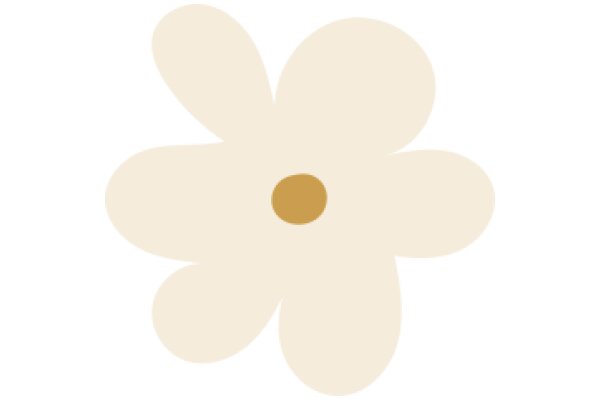 A Simple, Flat Design of a Flower with a Yellow Center