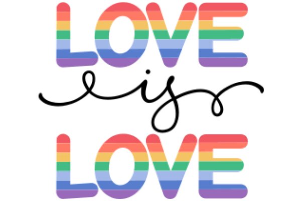 Celebrating Love and Pride with Colorful Text