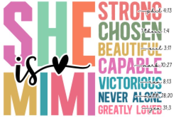 She is Strong: A Colorful Affirmation Poster