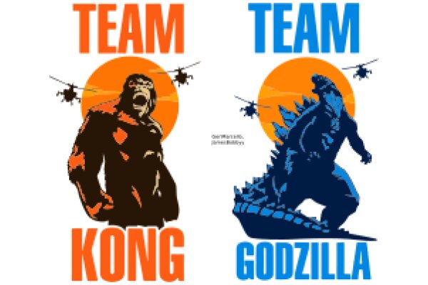 Teamwork and Power: A Collaborative Poster for 'King Kong' and 'Godzilla'