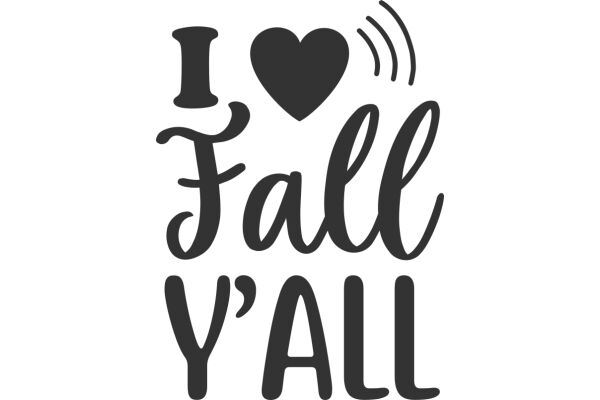 I Love Fall 'Y' All: A Graphic Design Showcasing a Playful and Festive Fall-Themed Design