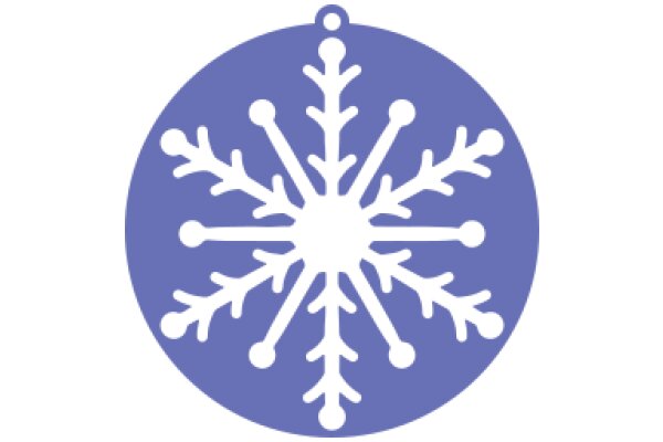 Stylized Snowflake Design on a Circle Background