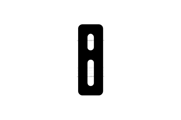Two Openings in a Black Rectangular Frame