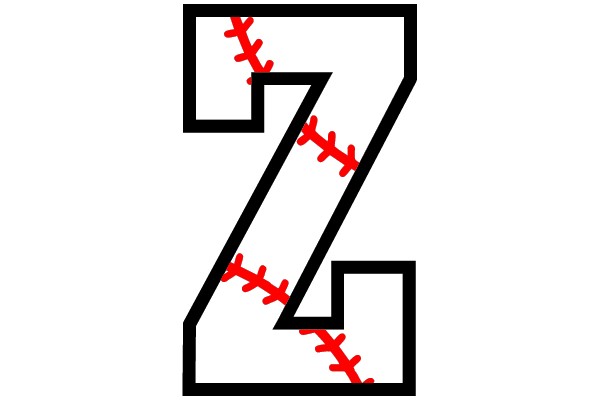 Baseball Stitched Letter Z