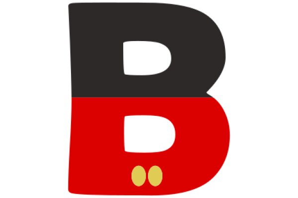 Vibrant Logo Design: A Graphic Representation of the Letter 'B' in a Stylized Form with a Red and Black Color Scheme.