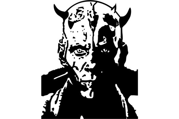 Silhouette of a Character with Horns