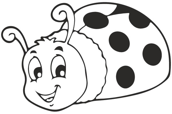 Cheerful Ladybug Coloring Page
