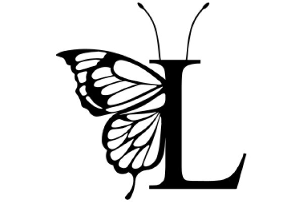 Stylized Butterfly Logo with Letter 'L'