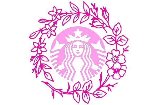 Pink Floral Wreath Logo