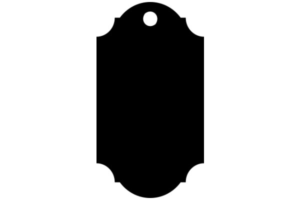 A Solid Black Oval with a Hole in the Center