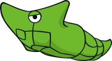 A Friendly Green Sea Creature with a Big Eye