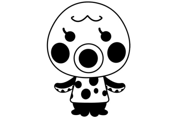 A Whimsical Cartoon Character: A Charming Creature with a Big Nose and a Smile
