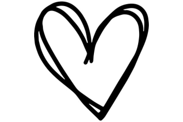 Simplistic Line Drawing of a Heart