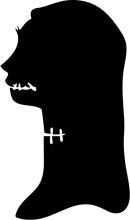 Silhouette of a Person with a Stitched Mouth
