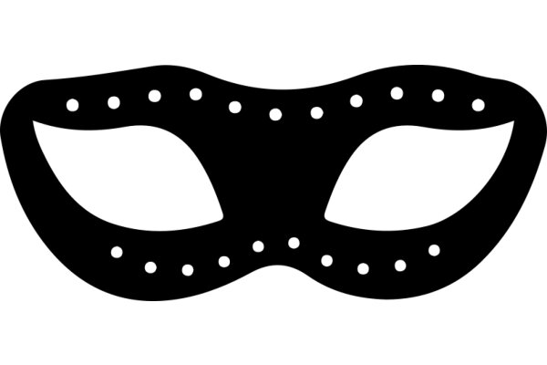 A Stylish Black Mask with White Dots, Perfect for a Mysterious Look