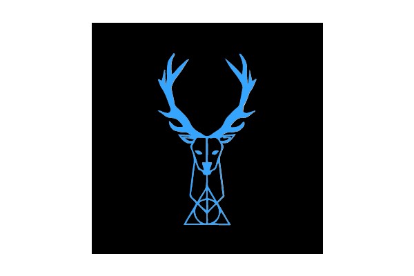 Modern Geometric Deer Symbol