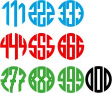 Vibrant Numerical Art: A Collection of Colorful Number Circles