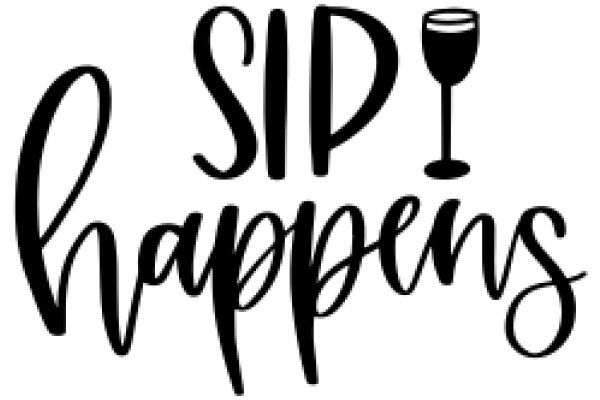 Sip Happens: A Graphic Design of a Wine Glass and the Phrase 'Sip Happens'