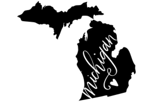 Michigan State Silhouette with a Heart