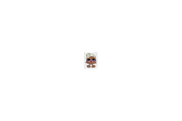 Whimsical White-Haired Baby Doll in Diaper