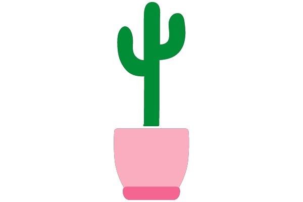 Sunny Cactus in a Pink Pot