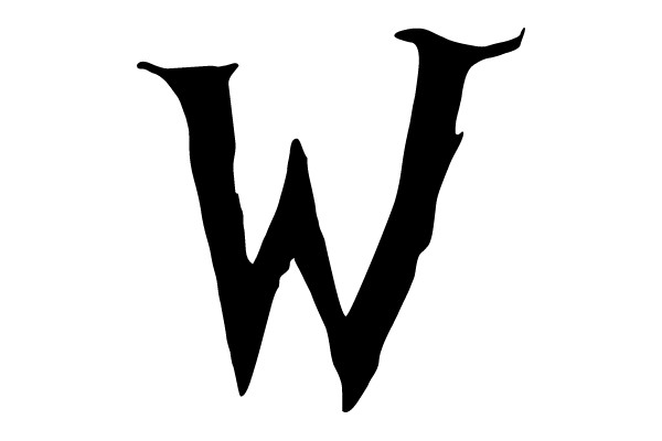 Classic Gothic Font: The Letter W