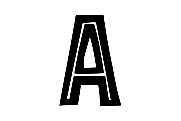 Bold Black Letter A