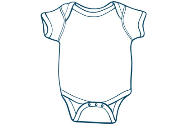 A Simple Line Drawing of a Baby's Onesie