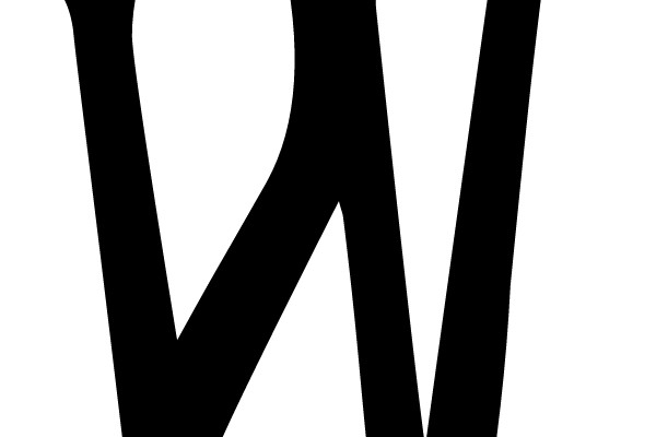 Bold Capital Letters W and V
