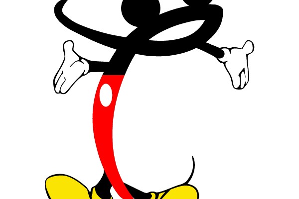 Mickey Mouse in a Dynamic Dance Pose