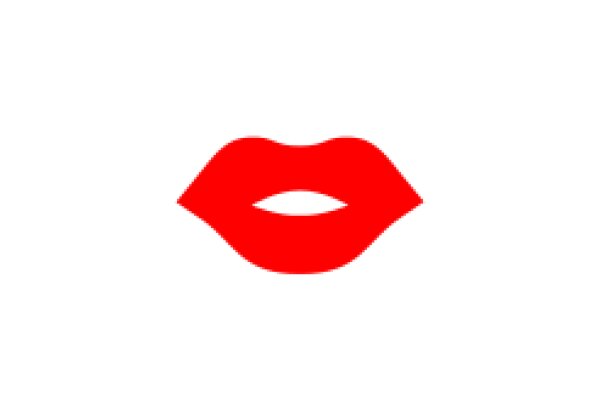 A Red Lipstick Icon on a White Background