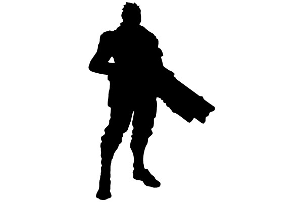 Silhouette of Soldier with Rifle