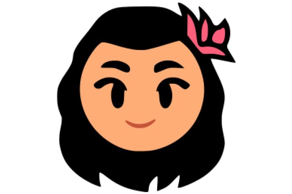 A Digital Portrait of a Stylized Female Character with a Flower Accessory