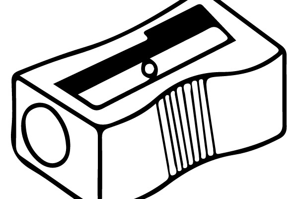 An Illustrated Pencil Sharpener: A Basic Tool for School Supplies