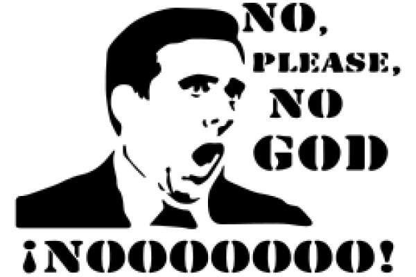 A Silhouette of a Man with a Powerful Message: 'No, Please, No God!'