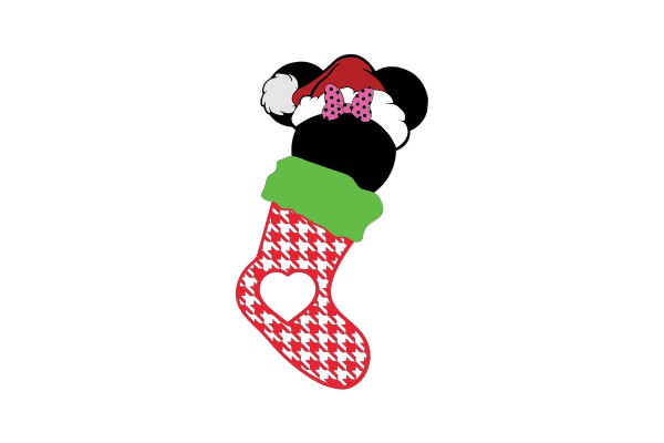 Minnie Mouse Christmas Stocking Clip Art