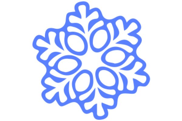 Stylized Blue Flower Design