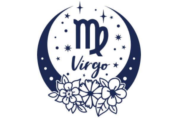 Virgo's Night: A Floral Zodiac Illustration