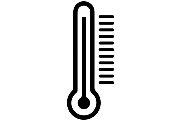 Simplistic Thermometer Icon with Design