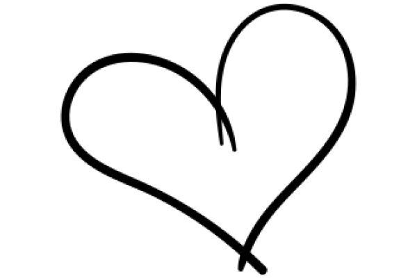Simplistic Drawing of a Heart