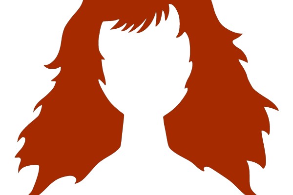 Silhouette of a Woman's Head and Shoulders with 