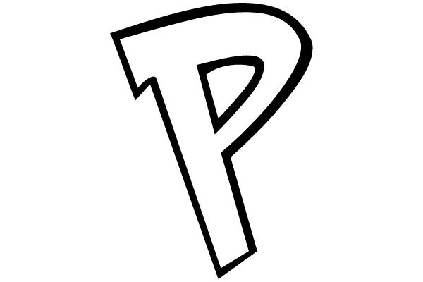 Bold Letter P Outline